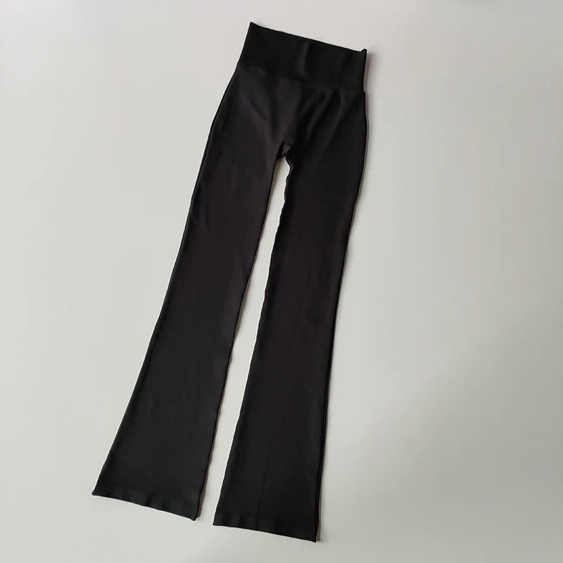 Women's Seamless High-Waist Flare Yoga Pants – Compression Leggings