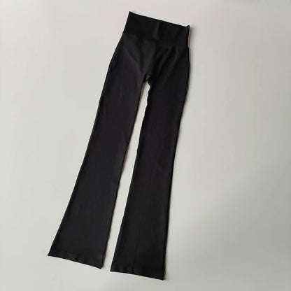 Women's Seamless High-Waist Flare Yoga Pants – Compression Leggings