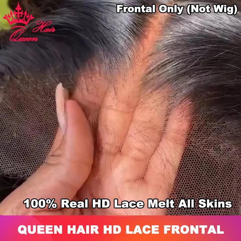 Queen Hair Real Hd Frontal Closure Only Invisible Melt Skin Lace 13x6 13x4 4x4 4x6 5x5 6x6 7x7 Raw