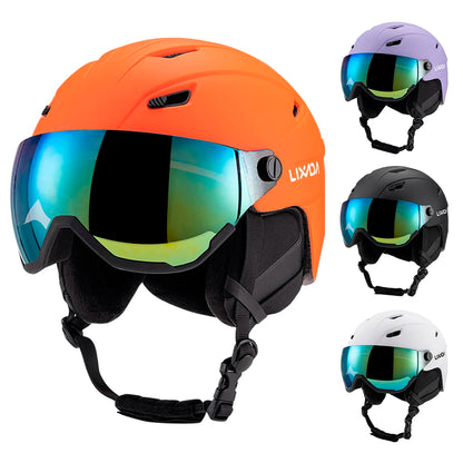 Ski Helmet with Integrated Visor Goggles – Lixada Men & Women
