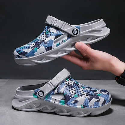 Men's EVA Clog Sandals – Breathable Perforated Platform Shoes