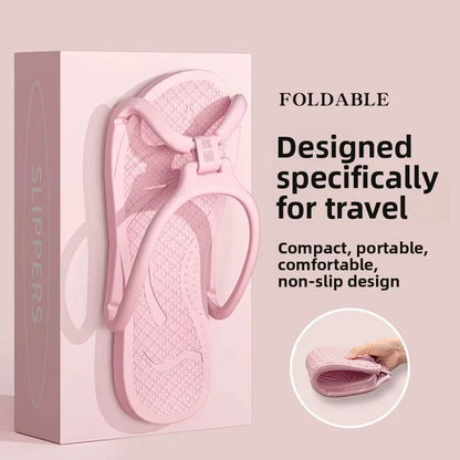 Foldable Travel Slippers – Ultra-Soft EVA Quick-Dry Flip Flops with Drainage Holes