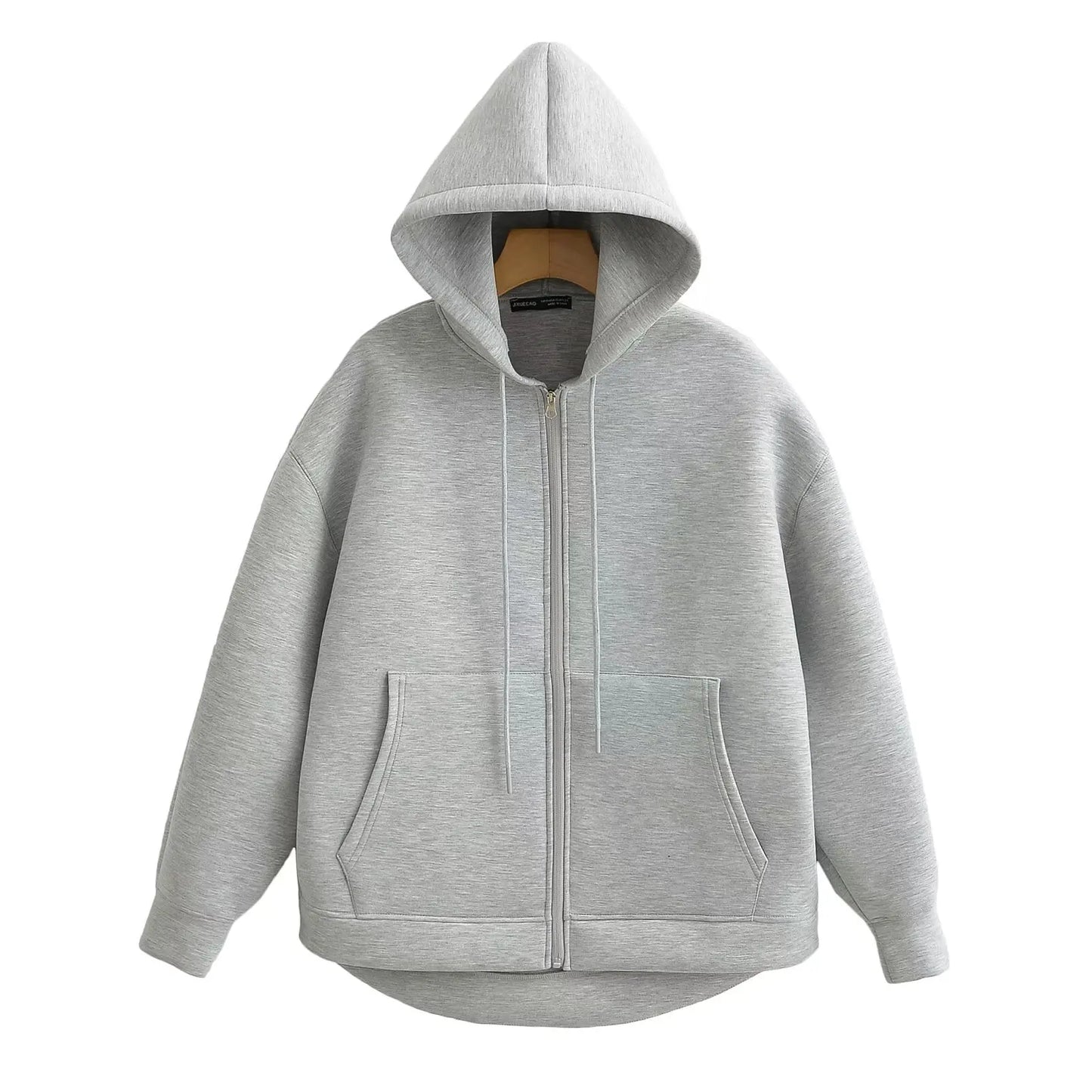 Oversized Zip Up Hoodie Women's Casual Hooded Sweatshirt Jacket
