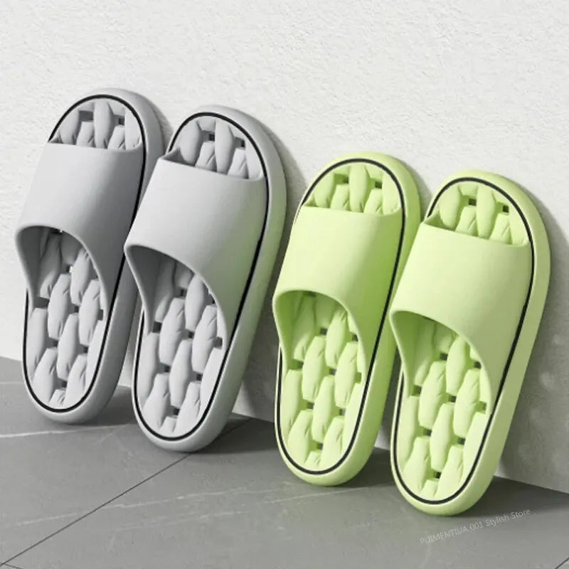 Bathroom House Slippers Leaking Quick-Drying Shower Slipper Light Weight Waterleaky Beach Flip Flops