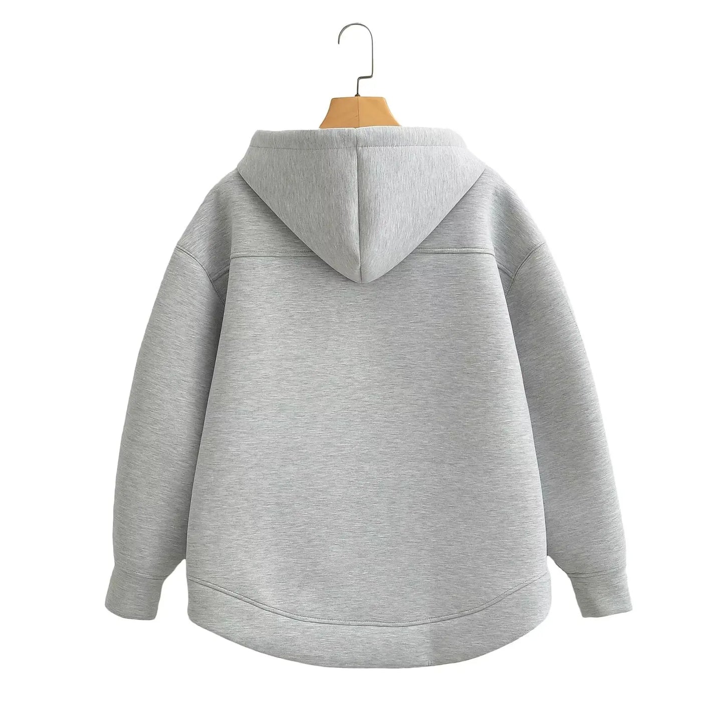 Oversized Zip Up Hoodie Women's Casual Hooded Sweatshirt Jacket