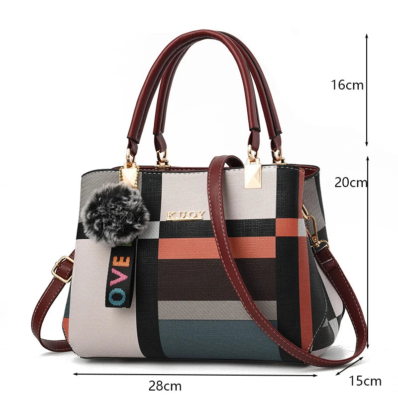 PU Leather Tote Handbag for Women – Large Capacity Crossbody Bag