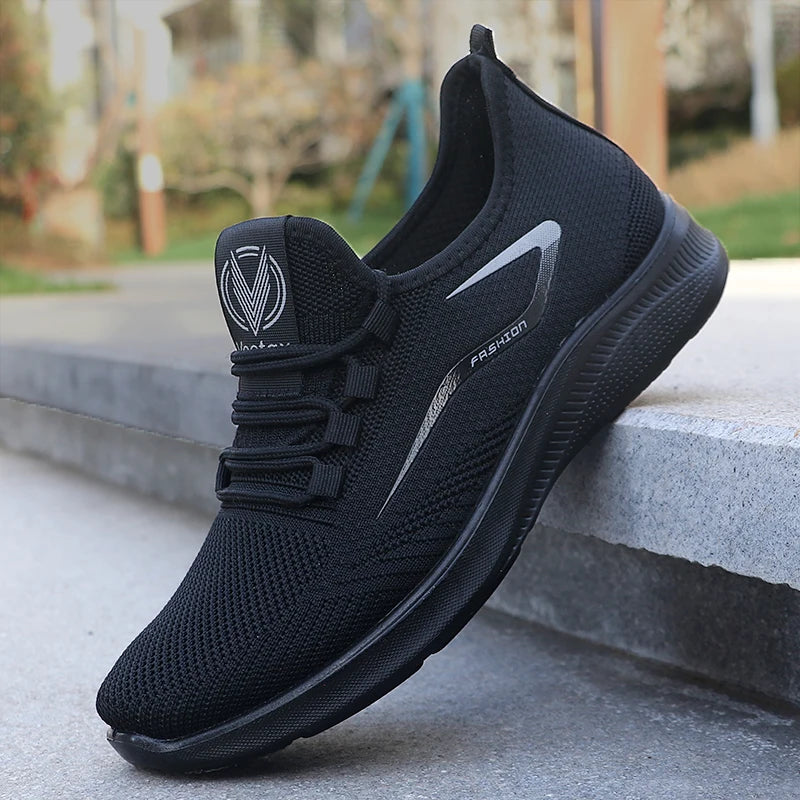 Men's Lightweight Mesh Sneakers Casual Lace-Up Sports Shoes