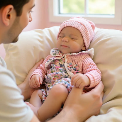 Pascale 13 Inch Soft Silicone Reborn Baby Doll – Handmade Newborn Girl