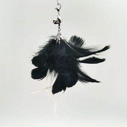 Suction Cup Bird Feather Cat Wand Toy – Interactive Kitten Hunting Toy with Bell