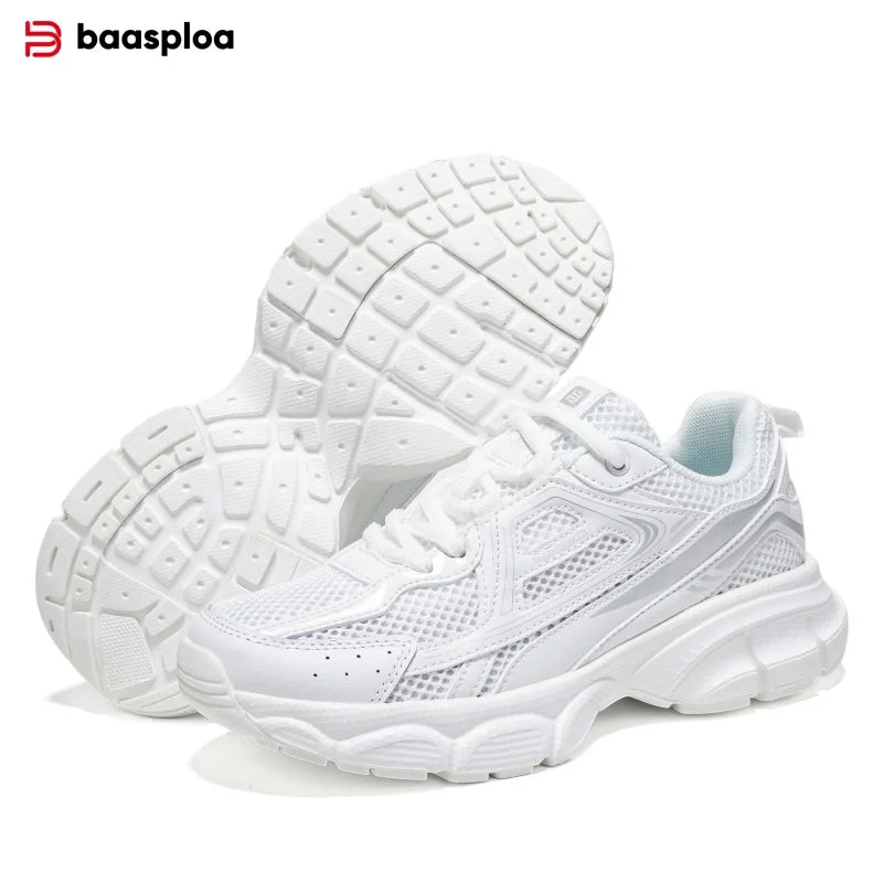 Baasploa Women's Mesh Sneakers – Lightweight Breathable Running Shoes