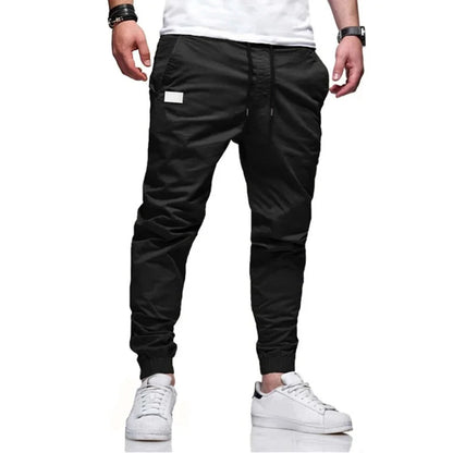 Men's Cargo Jogger Pants – Loose Straight Fit Woven Sweatpants