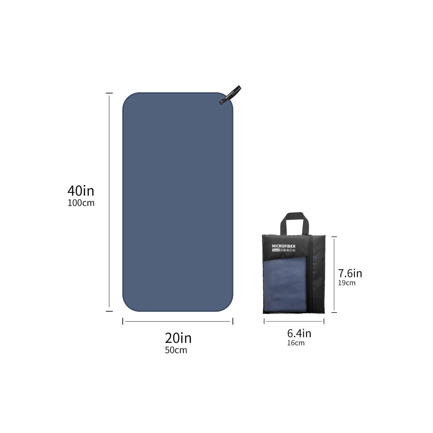 Microfiber Travel Towel with Mesh Bag – Quick Dry & Absorbent