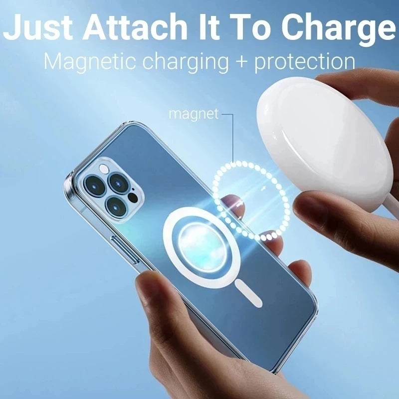 Magnetic Original Magsafing Case Iphone 13 15 12 11 14 16 Pro Max Mini X Xs Xr Plus Se Silicone