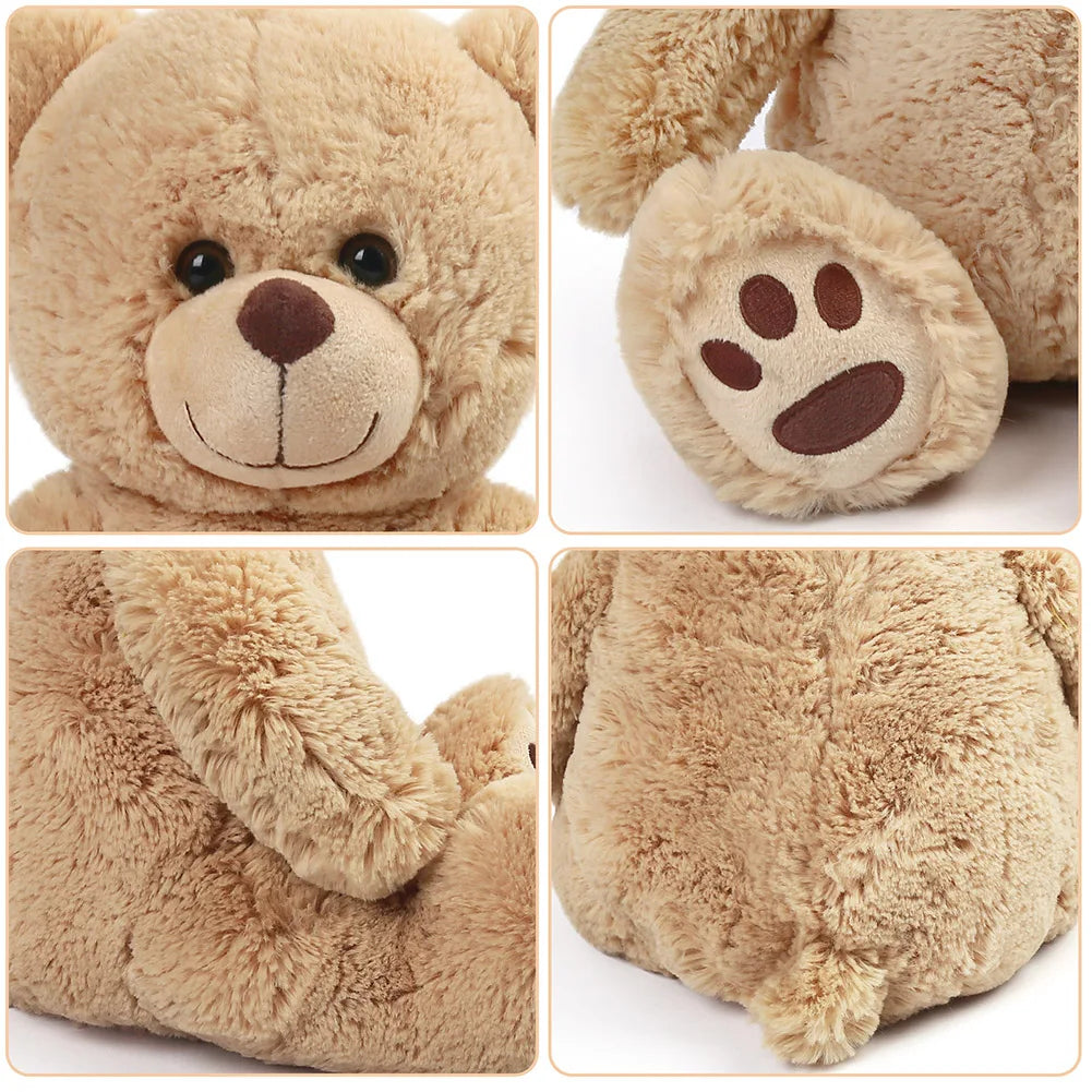 Teddy Bear Stuffed Animal – 12" Cute Plush Brown Bear Toy