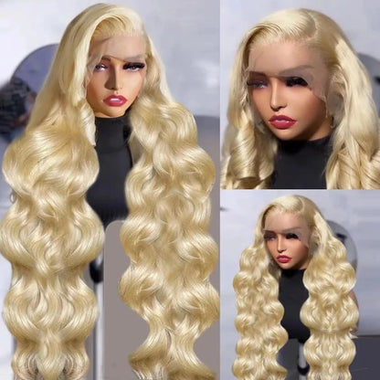 613 Blonde Body Wave Human Hair Wig – 13x4 & 13x6 HD Lace Front, Pre-Plucked
