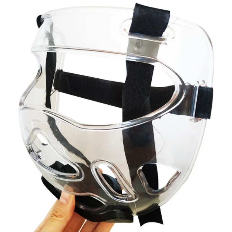 Taekwondo Face Shield Head Guard – Clear Protective Mask for Adults & Kids