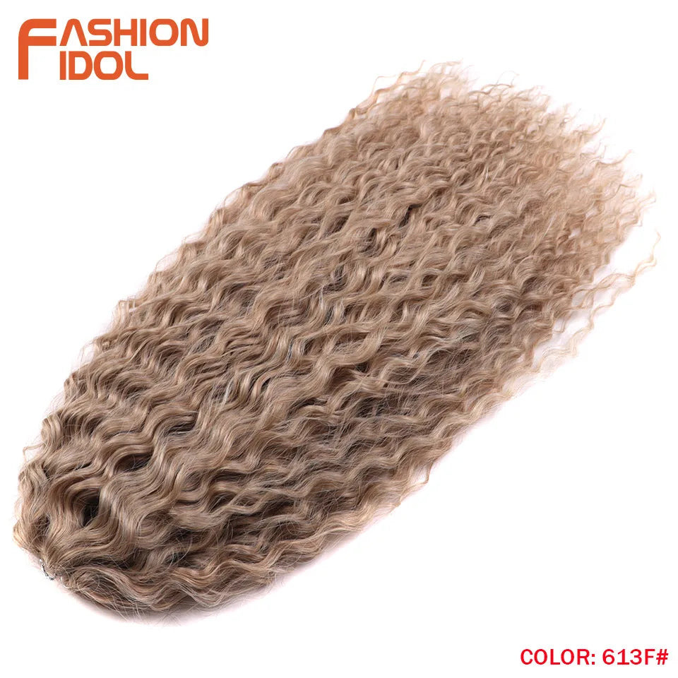 Idol 300g 22 Inch Ariel Curl Hair Water Wave Twist Crochet Synthetic Ombre Rainbow Color Braiding