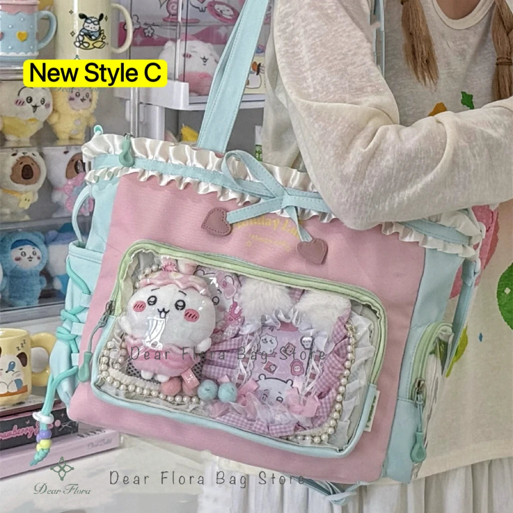 Ita Bag Transparent Window Tote – Y2K Kawaii Crossbody Shoulder Bag