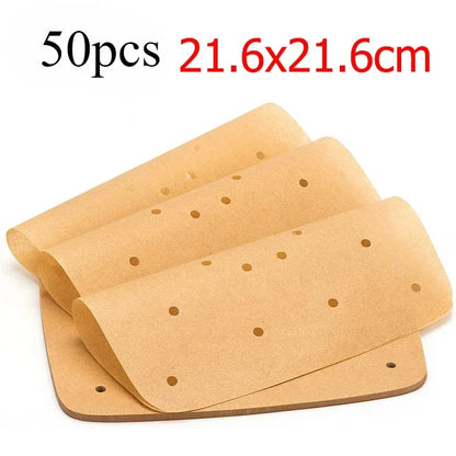 Air Fryer Parchment Paper Liners – Square Perforated