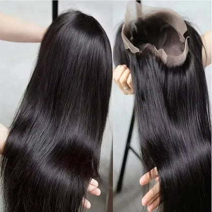 Human Hair Brazilian 4x4 Glueless Put Go Wig 36 38 40 Inch 13x4 13x6 Hd Transparent Bone Straight