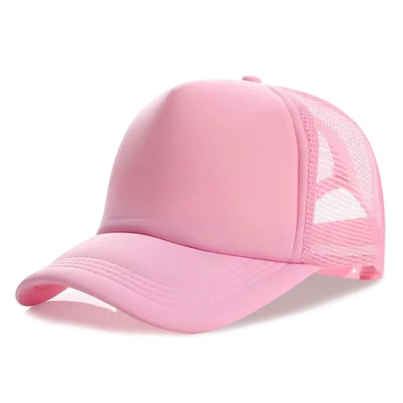 Custom Logo Mesh Trucker Hat – 5-Panel Snapback Baseball Cap for Men & Women