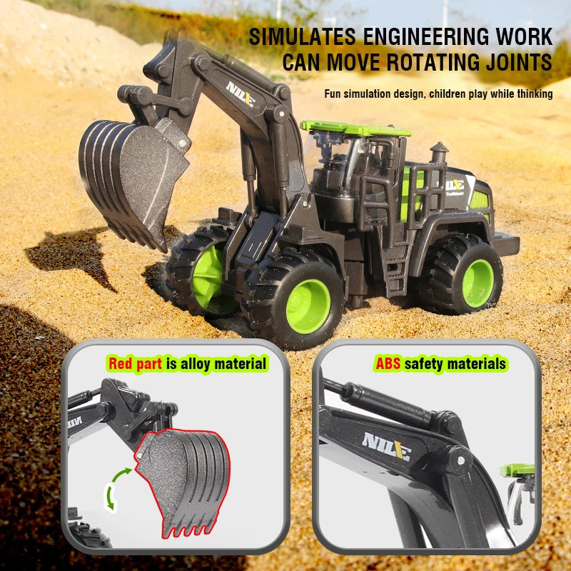 1:50 Scale Die-Cast Construction Vehicle Toy – Truck, Excavator, Crane & More