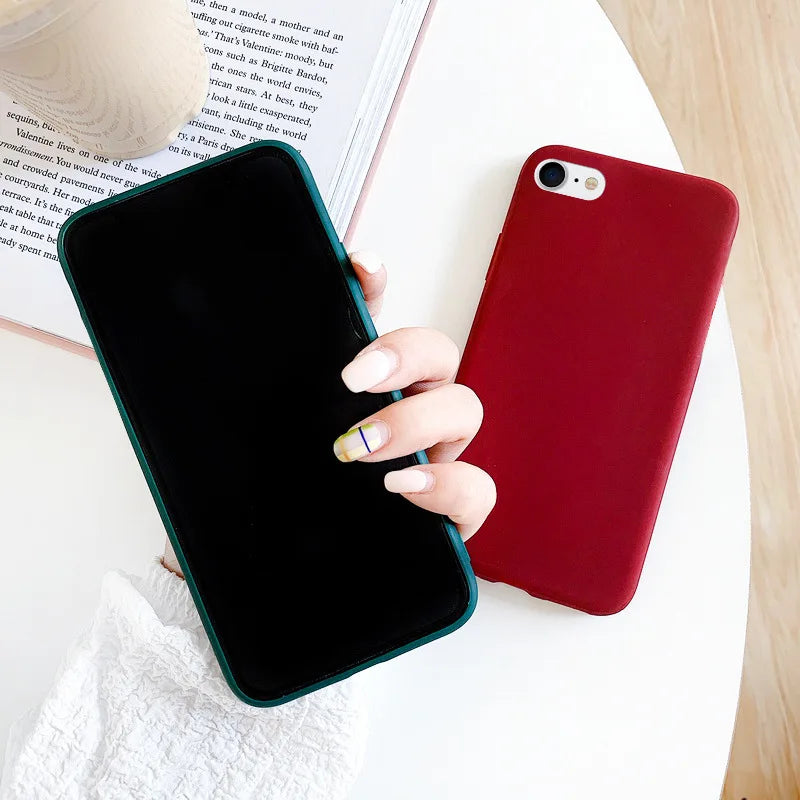 Case Iphone 7 8 Se 2020 2022 Shockproof Tpu Liquid Silicone Protective Phone Back Cover Soft - Soft