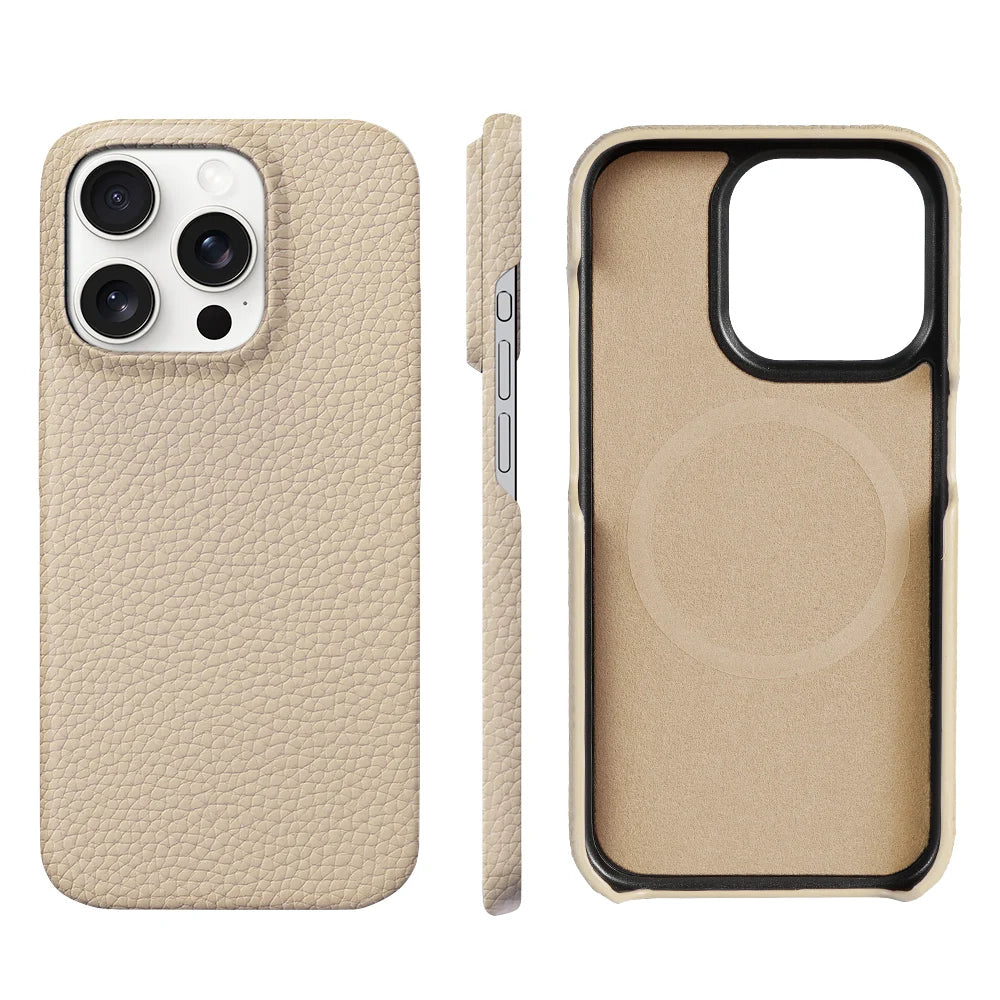 Langsidi Magsafe Case Iphone 16 15 Pro Max Promax 15pro 16pro Natural Cowhide Leather Magnetic