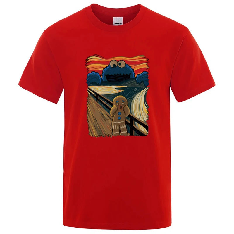 Casual Graphic T Shirt Cotton Blend Short Sleeve Tee