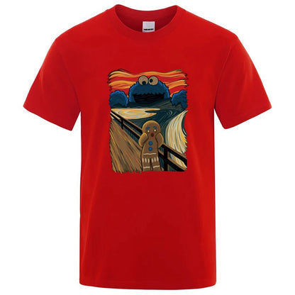 Casual Graphic T Shirt Cotton Blend Short Sleeve Tee