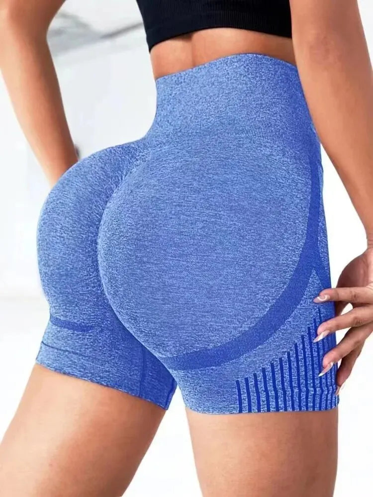High Waist Butt Lift Yoga Shorts for Women – Seamless Gym Workout