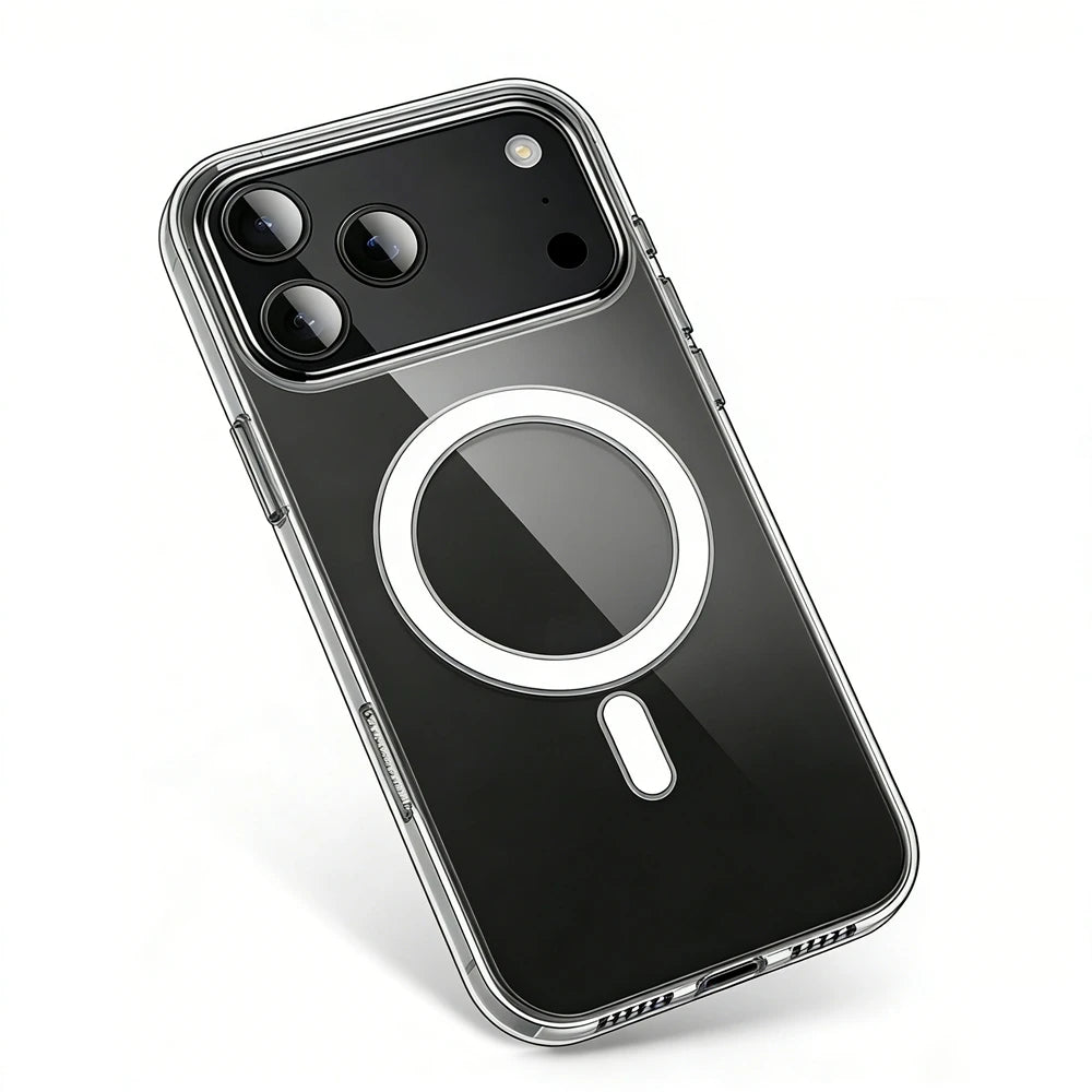 Transparent Magsafe Magnetic Case Iphone 17 16 15 14 13 12 11 8 X Xr Xs Pro Max Plus Mini Wireless