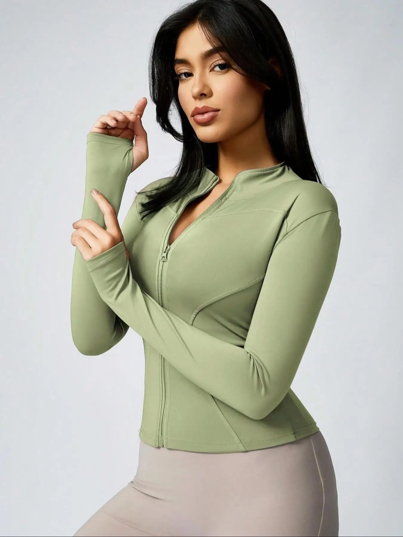 Women's Slim Fit Athletic Zip-Up Jacket – Quick Dry