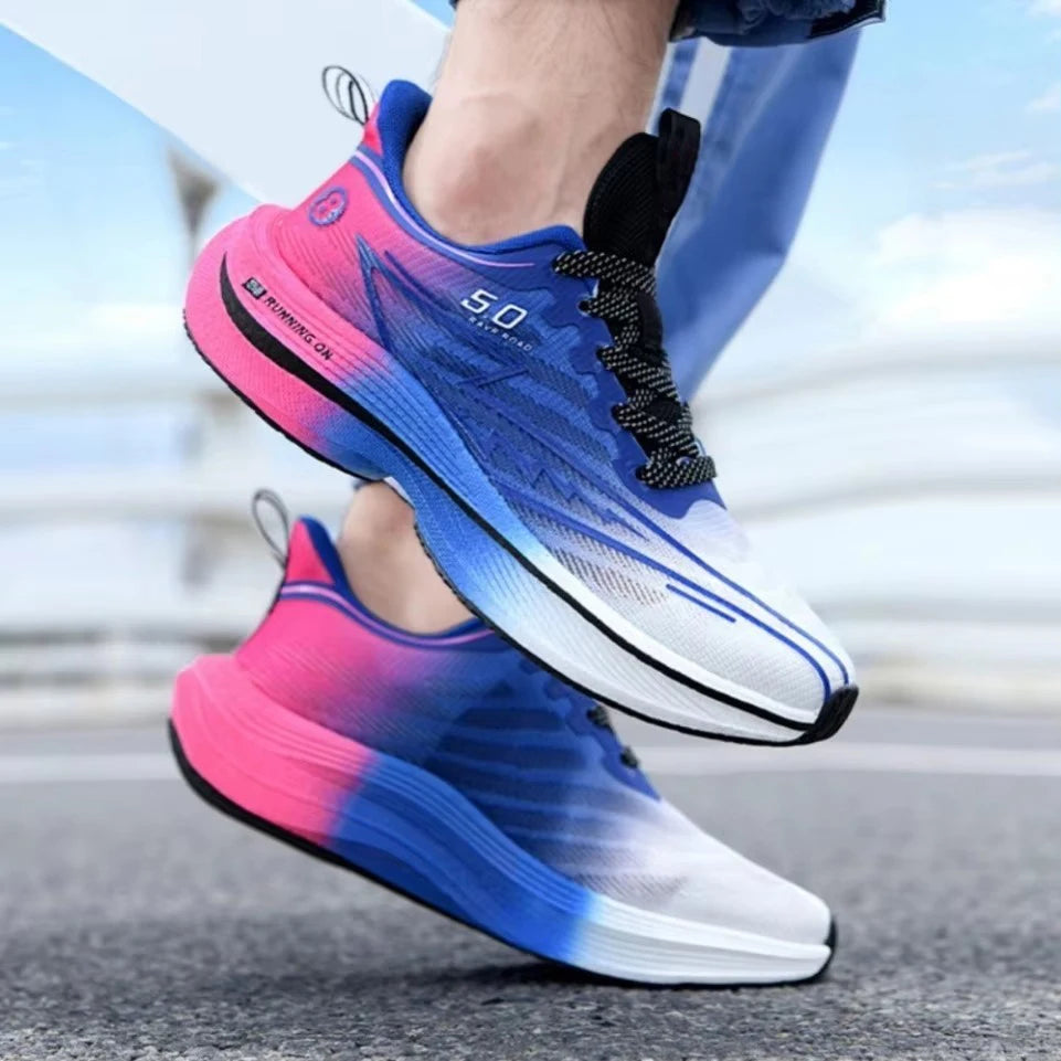 Carbon Plate Running Shoes – Soft Cushion Shock-Absorbing Unisex Sneakers