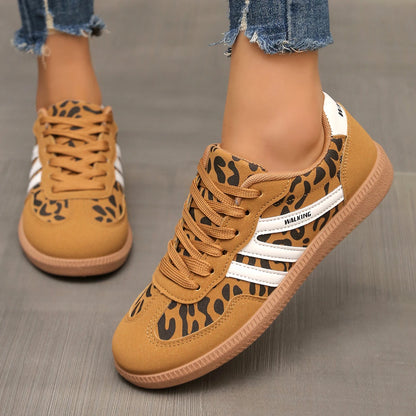 Women's Flat Sneakers – Lightweight Casual Lace-Up Loafers
