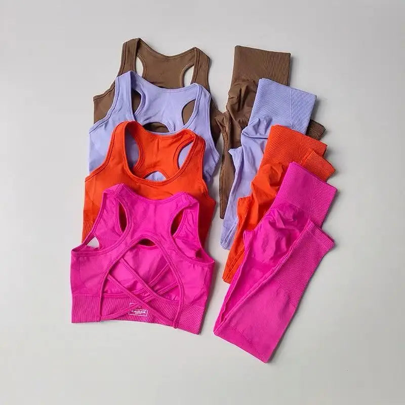 2-Piece Women's Yoga Set – Sports Bra & High Waist Leggings Fitness Suit