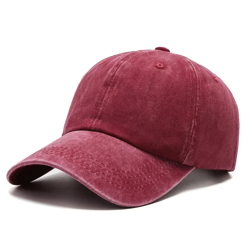 Cotton Baseball Cap – Vintage Washed Snapback Hat Unisex