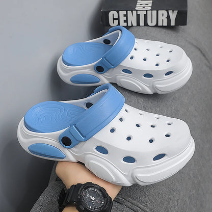 Men's Thick-Sole Clog Sandals – Non-Slip Breathable Beach Slippers