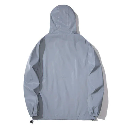 Reflective Hooded Jacket – Unisex Streetwear Windbreaker