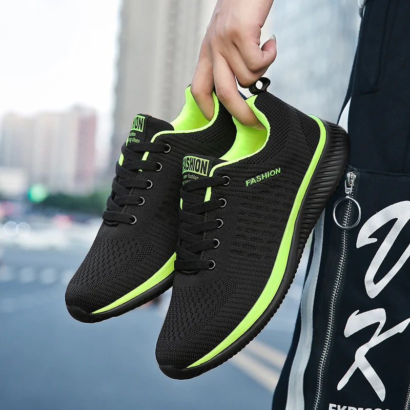 Men's Knit Running Sneakers – Lightweight Casual Athletic Shoes