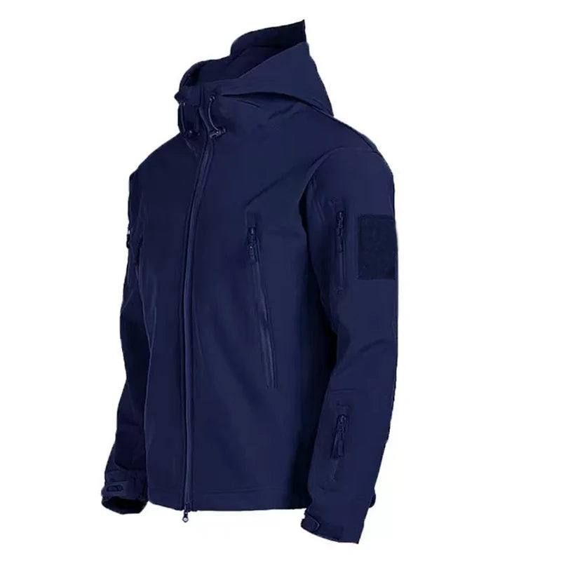 Men's Softshell Fleece Jacket – Windproof Thermal Outdoor Coat