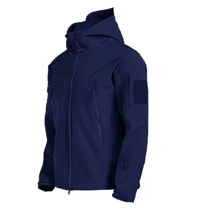 Men's Softshell Fleece Jacket – Windproof Thermal Outdoor Coat