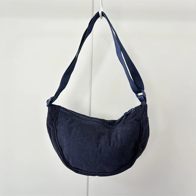 Corduroy Hobo Shoulder Bag – Retro Casual Women's Crossbody Bag
