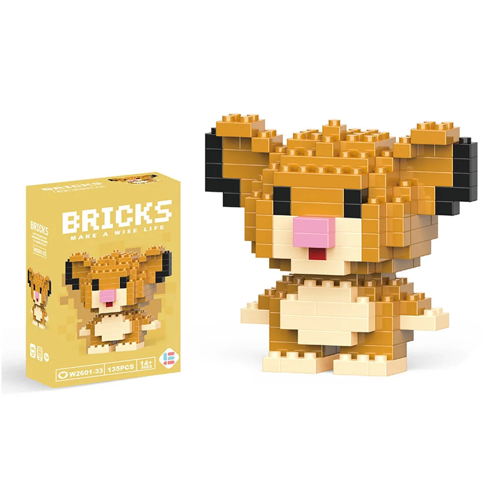 Disney Mini Building Blocks - Cute Character Micro Brick Figure Toy