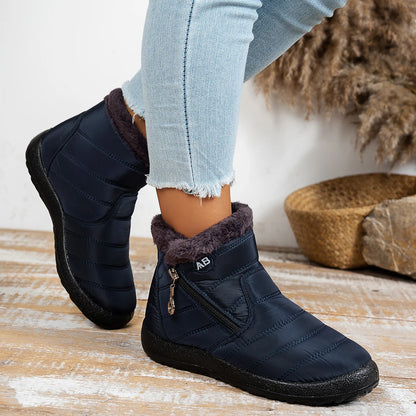 Women's Winter Ankle Boots – Waterproof Fur-Lined Snow Boots
