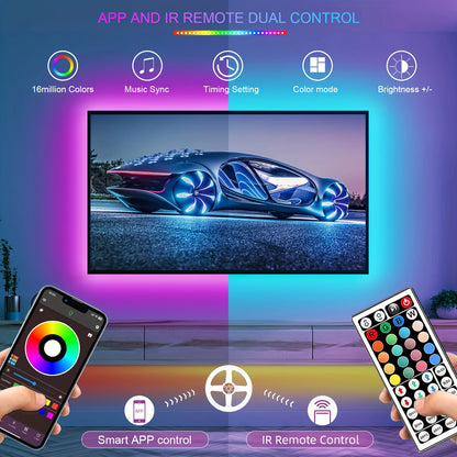 RGB LED Strip Lights with App & Remote Control