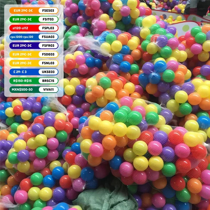 100pcs Colorful Soft Ball Pit Balls for Kids & Babies
