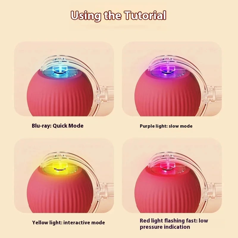 Automatic Rolling Ball Cat Toy with Fake Tail – USB Rechargeable