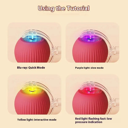 Automatic Rolling Ball Cat Toy with Fake Tail – USB Rechargeable