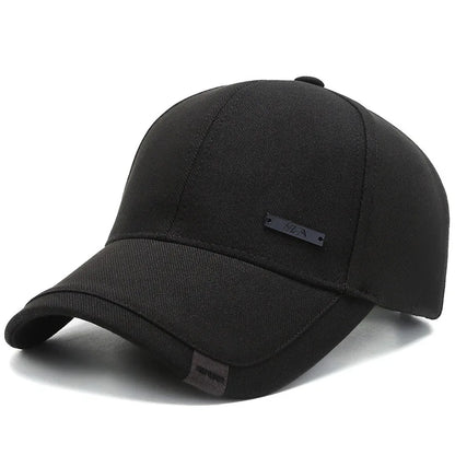 Baseball Cap with Metal Label – Unisex Adjustable Hip Hop Hat